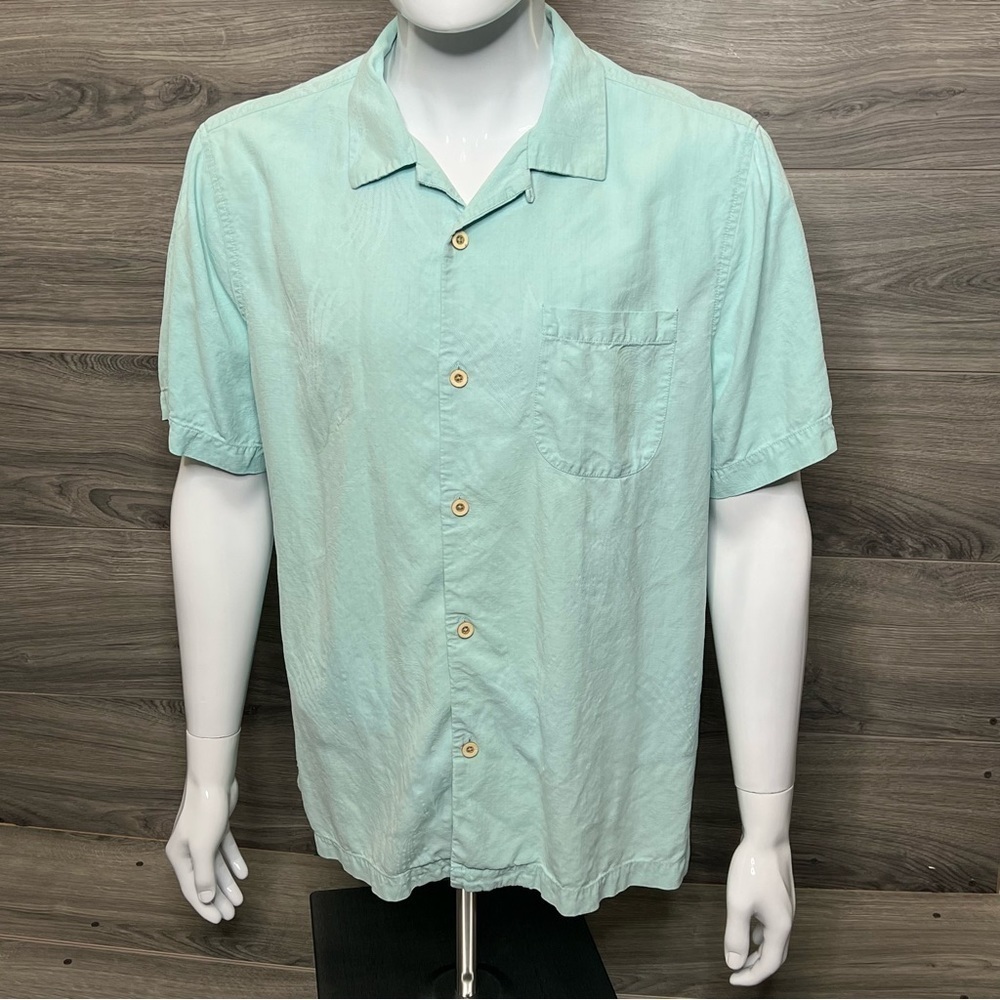 Tommy Bahama Mens Silk Button Down Shirt size Large - Picture 2 of 9